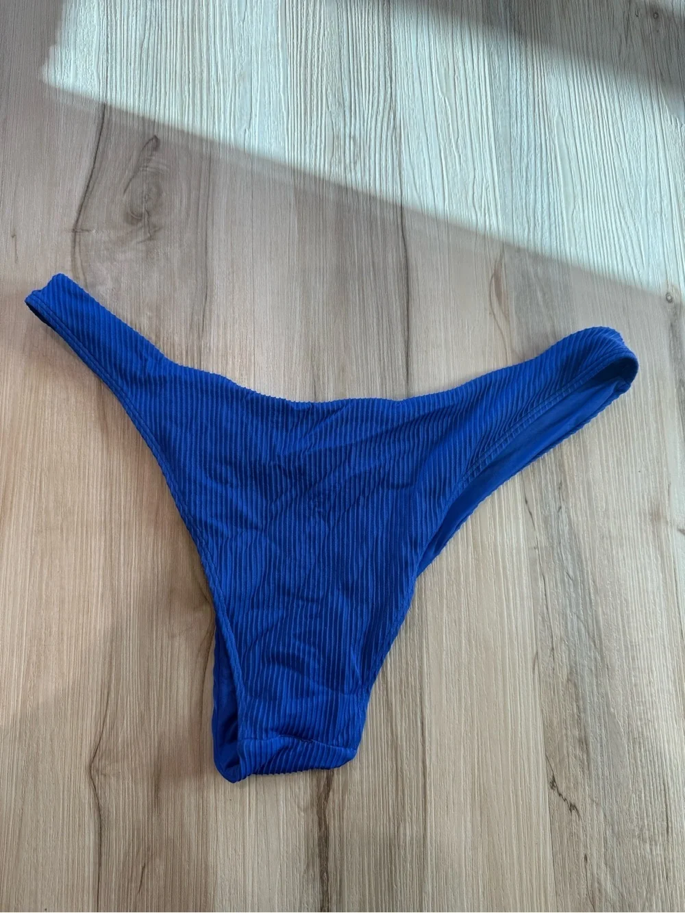 Ribbed Electric Blue Bikini Bottom Monday swimwear